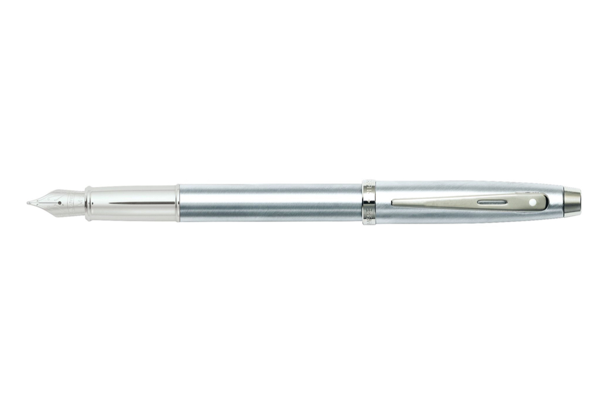 Sheaffer 100 Brushed Chrome Fountain Pen