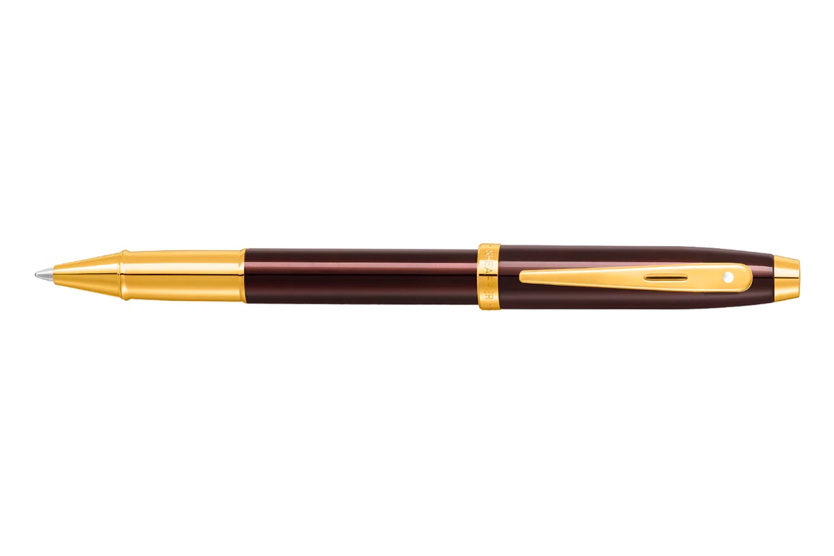 Sheaffer 100 Coffee Brown PVD Gold Rollerball