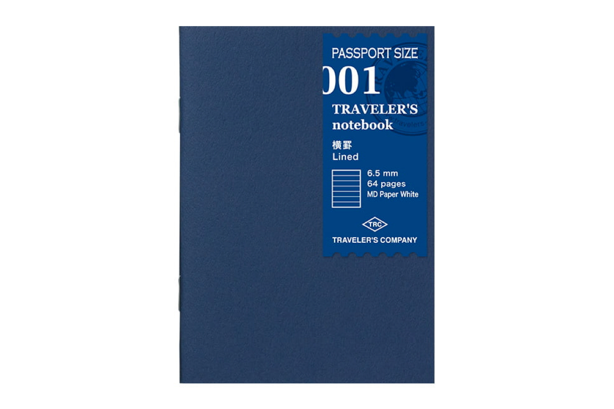 Traveler's Notebook Refill 001 - Lined Notebook (Passport size)