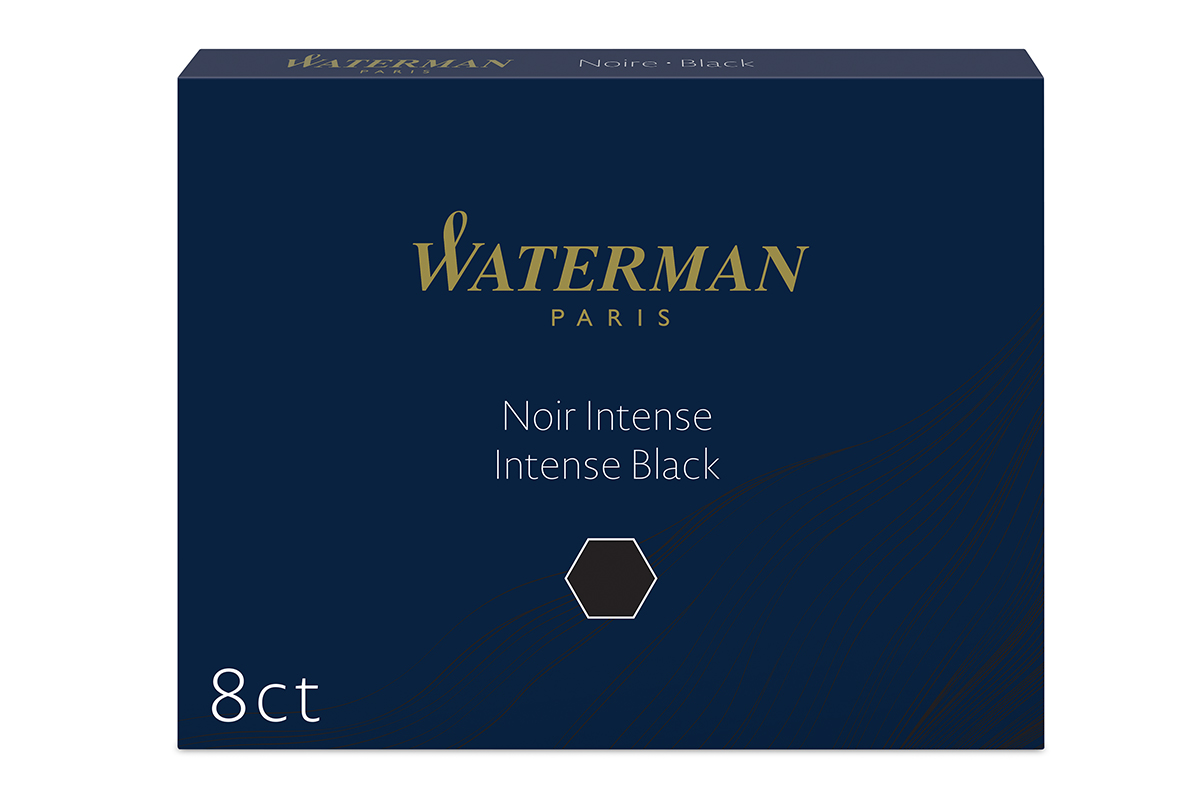 Waterman Inktpatronen Standard Long Intense Black 