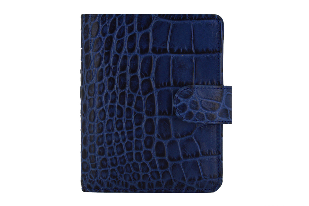 Filofax Pocket Classic Croc Indigo Blue Organiser