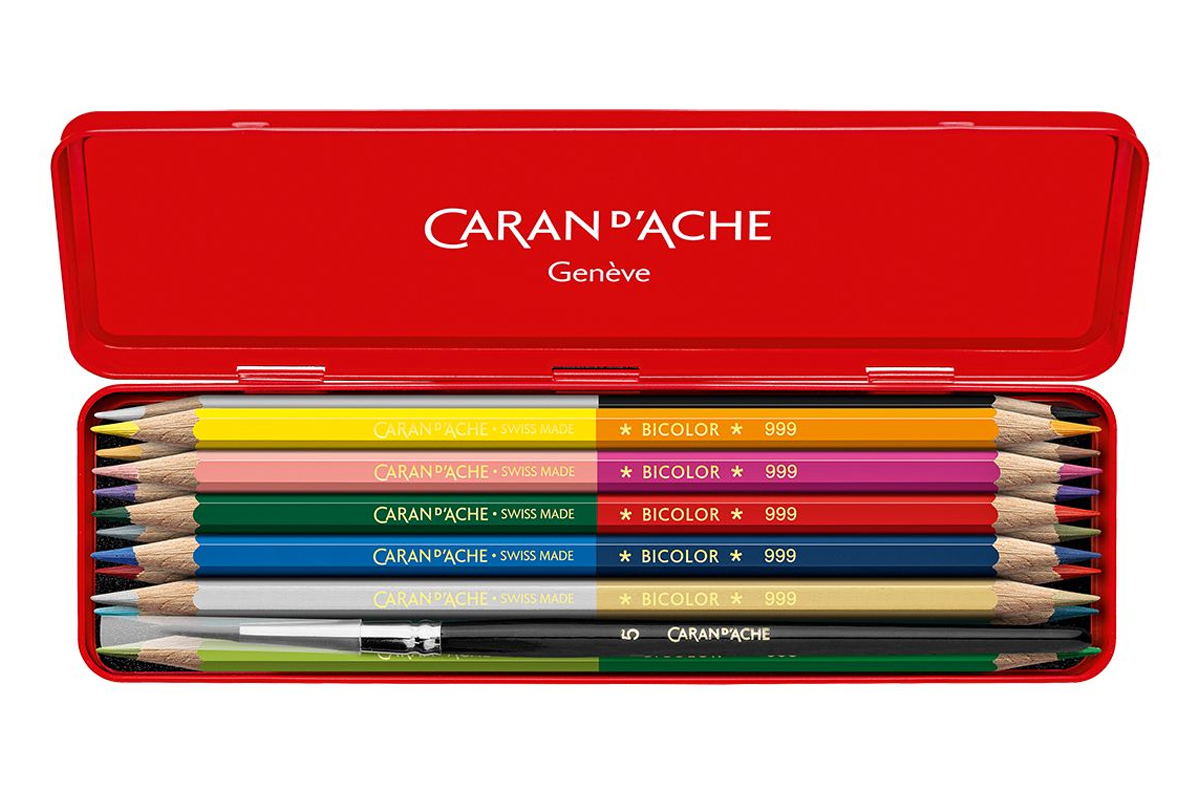 Caran d'Ache Wonder Forest Bicolor Prismalo Color Pencil Set (12)