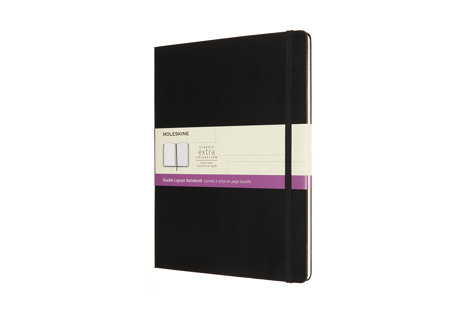 Moleskine Ruled/Plain Hardcover Notebook XL Black