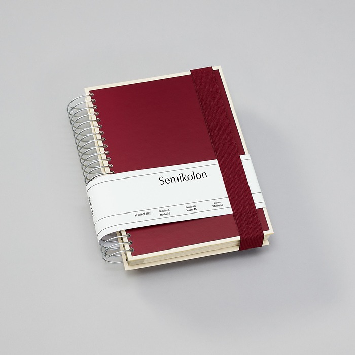 Semikolon Notebook Mucho A5 Hardcover Burgundy