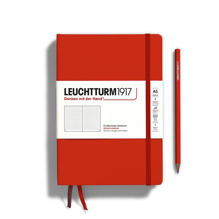 LEUCHTTURM1917 Notebook Dotted Hardcover A5 Fox Red