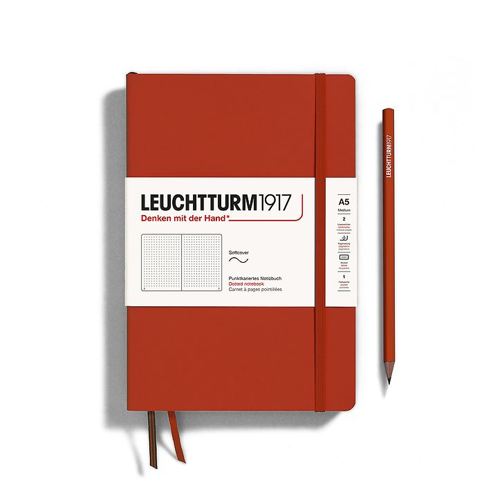 LEUCHTTURM1917 Notebook Dotted Softcover A4 Fox Red