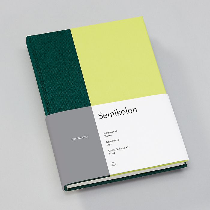 Semikolon Notebook Plain Hardcover A5 Forest Kiwi