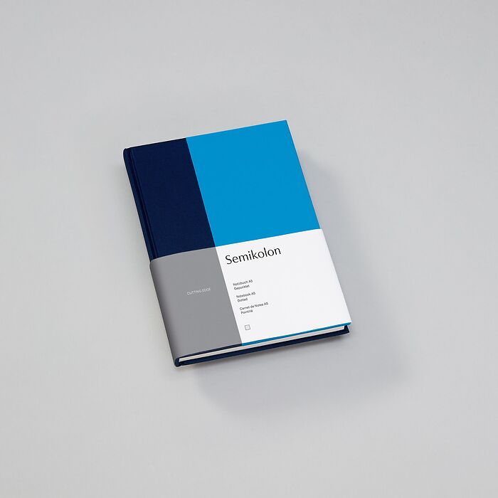 Semikolon Notebook Dotted Hardcover A5 Marine Aqua