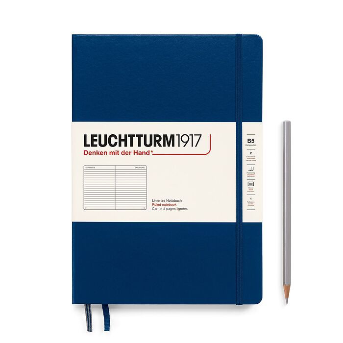 LEUCHTTURM1917 Notebook Ruled Hardcover B5 Navy