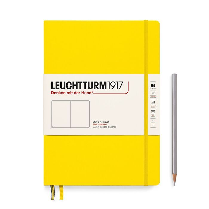 LEUCHTTURM1917 Notebook Plain Hardcover B5 Lemon