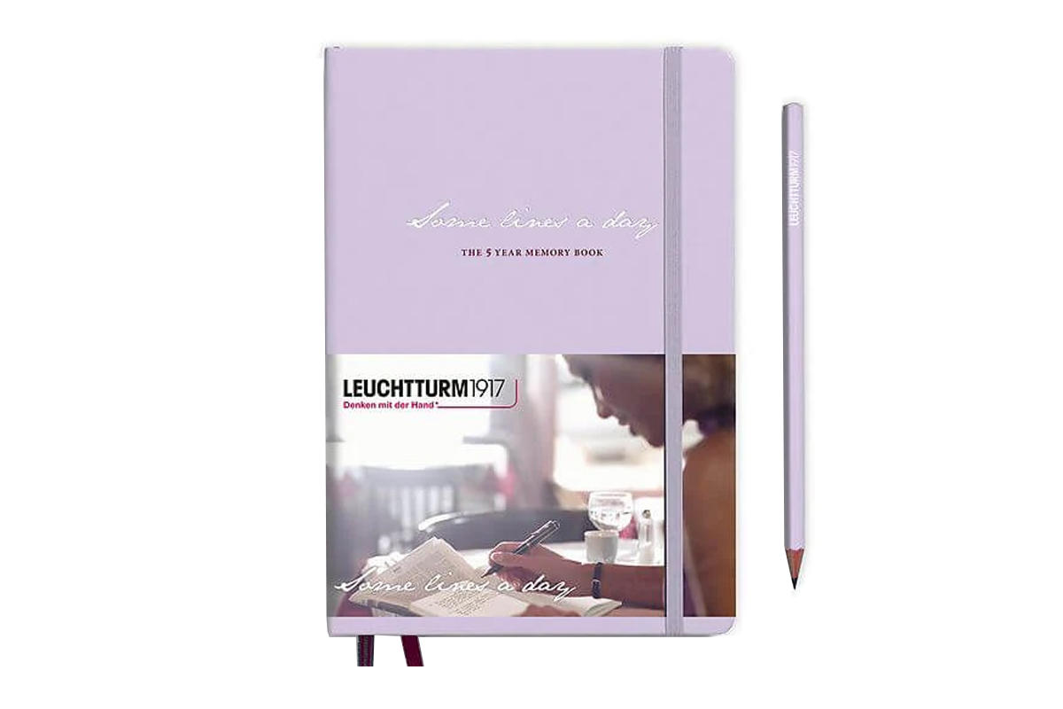 Leuchtturm1917 A5 Medium Hardcover Squared Notebook - Lilac
