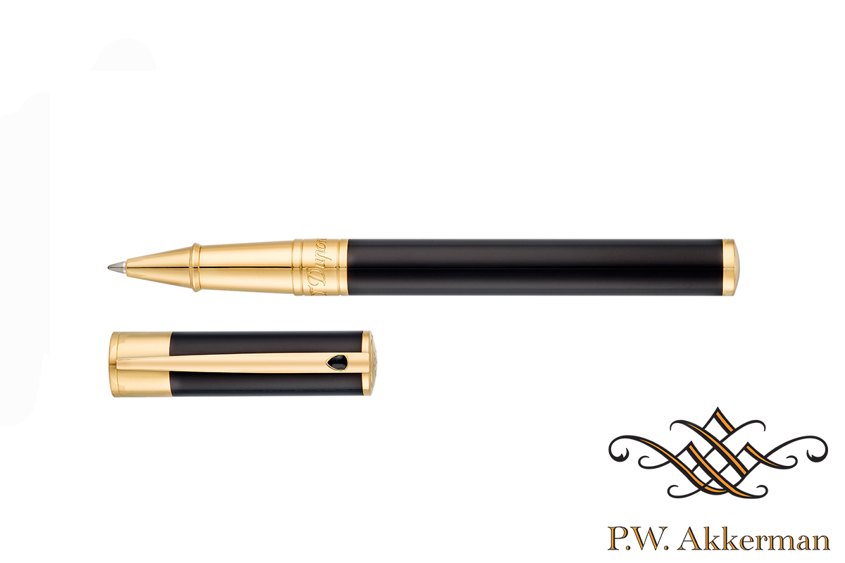 S.T. Dupont D-Initial Black & Gold Rollerbal